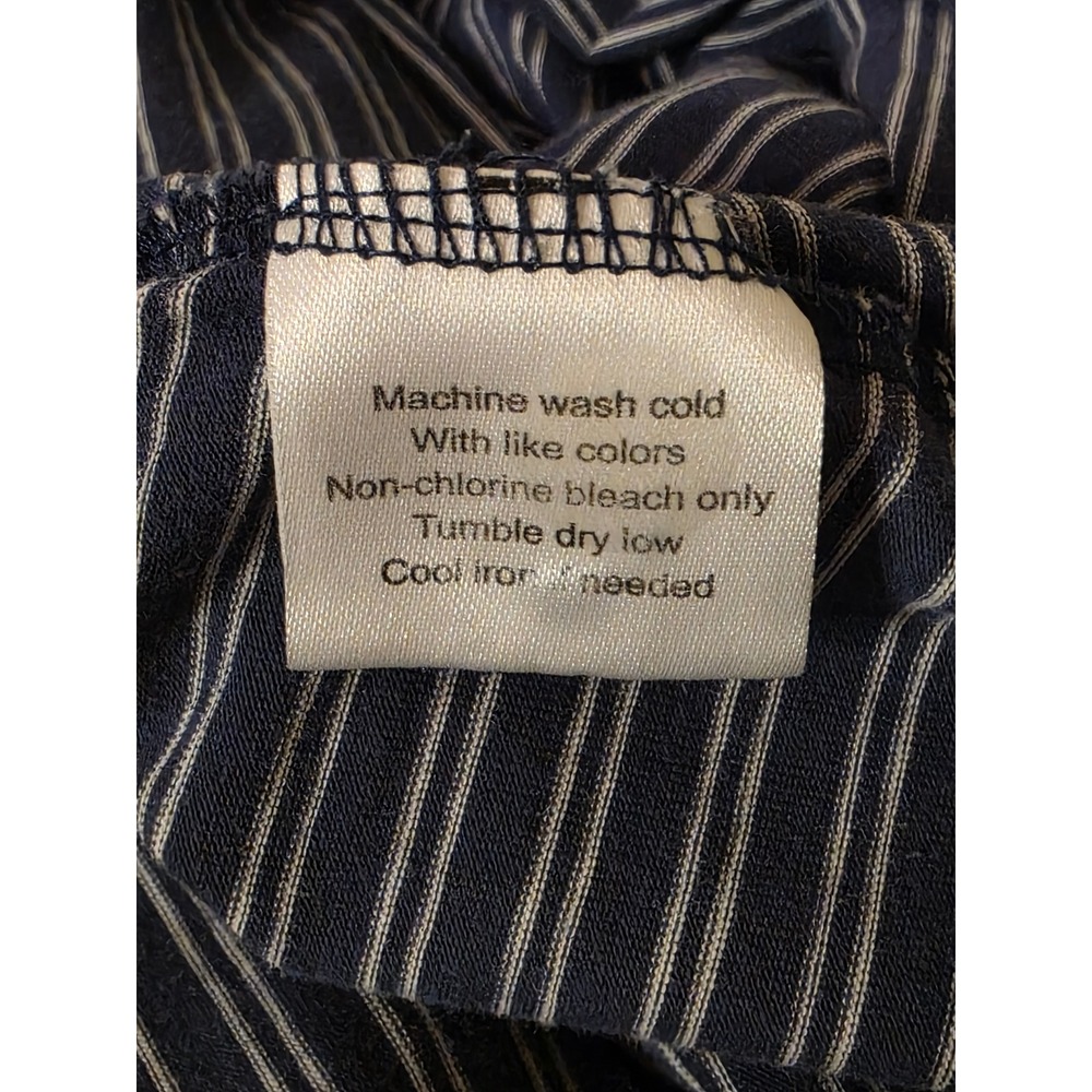 Peter‎ Millar Mens Large Polo Shirt Large Blue Striped Short Sleeve Golf Casual - Picture 6 of 6